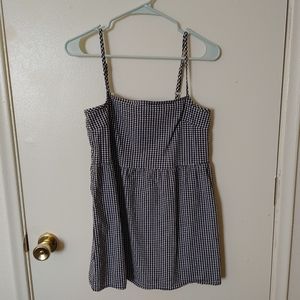 Urban Renewal black/white gingham tank top